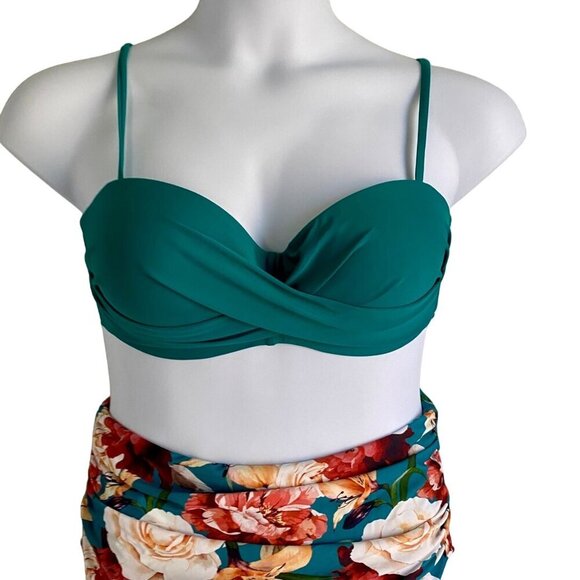 Cupshe High Waist 2 Piece Swimwear Bikini Set Women's XL NEW NWT - Picture 7 of 10